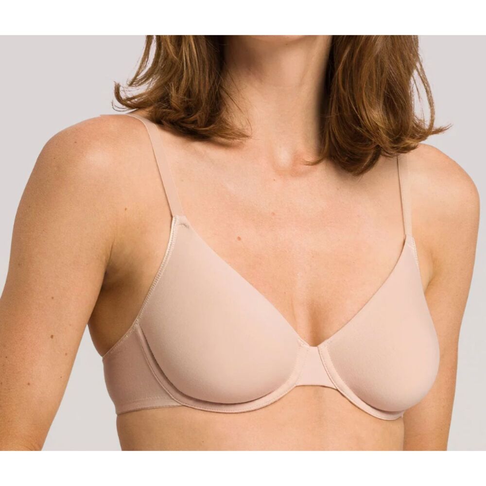 NWT Hanro 34B Cotton Sensations Unlined Nude Underwire Bra